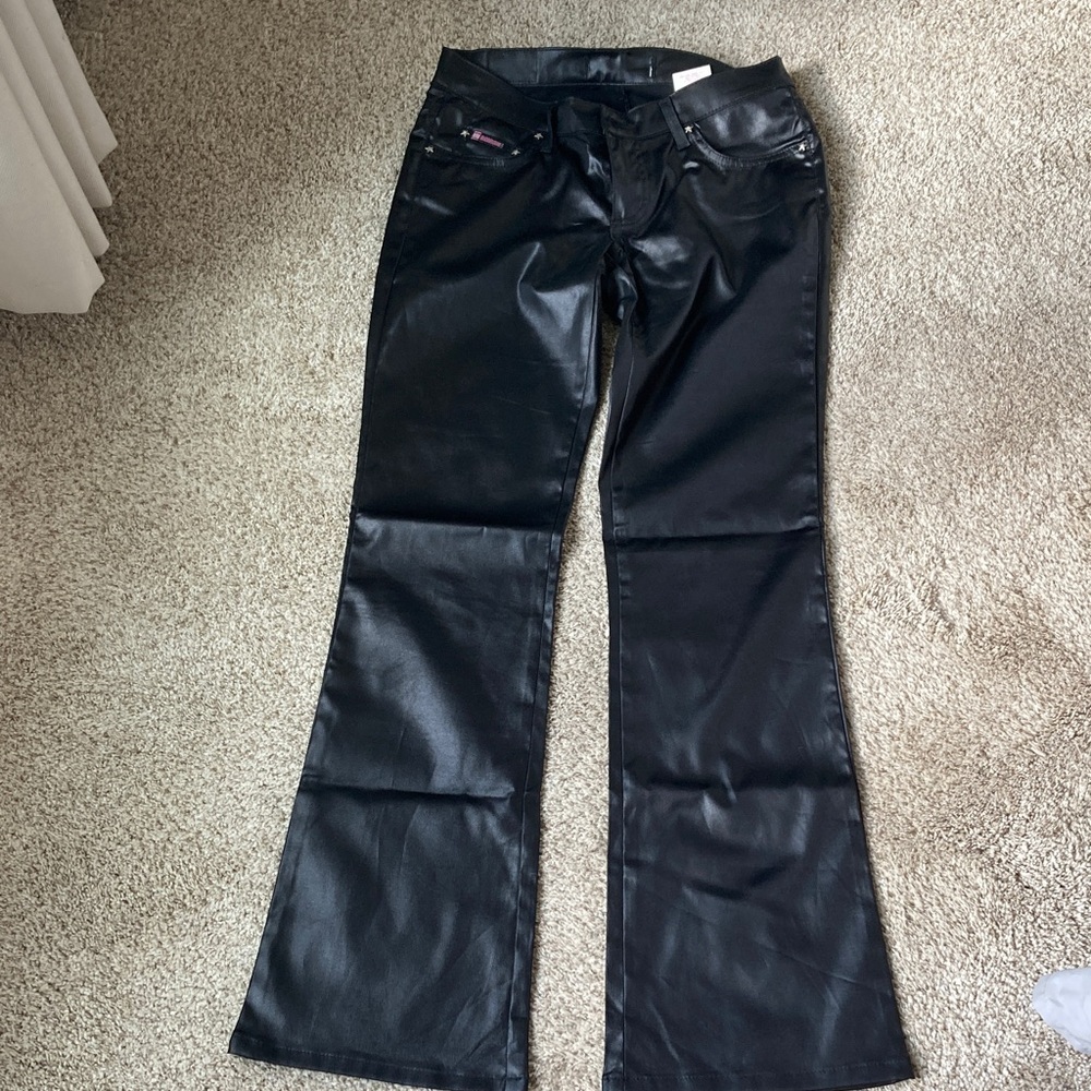 Bubblegum black pants size 5/6 black punk pants, goth pants pinup pants